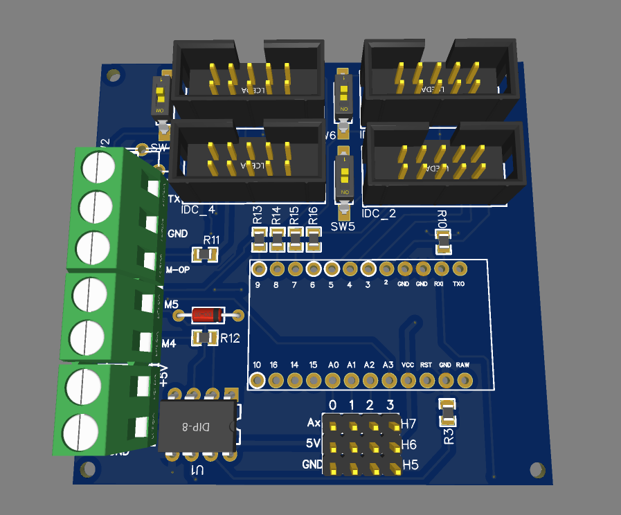 MIDI Controller Board 3D View