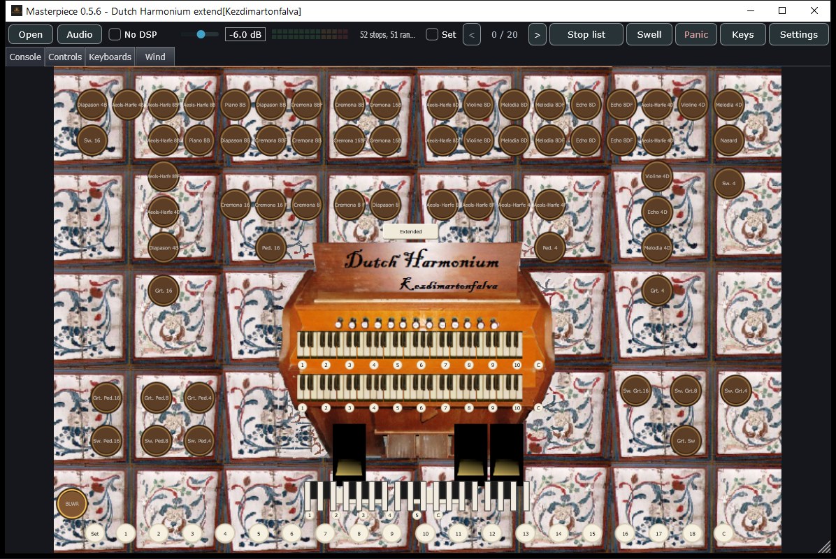 Kézdimartonfalva harmonium console