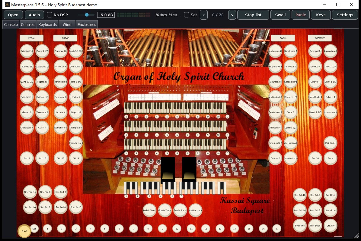 Budapest, Church of the Holy Spirit console