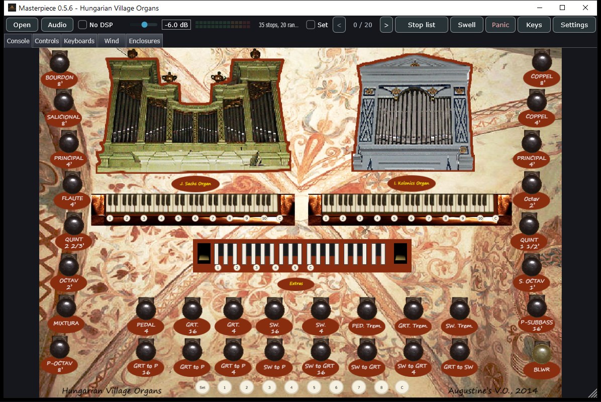 Hungarian village organs console