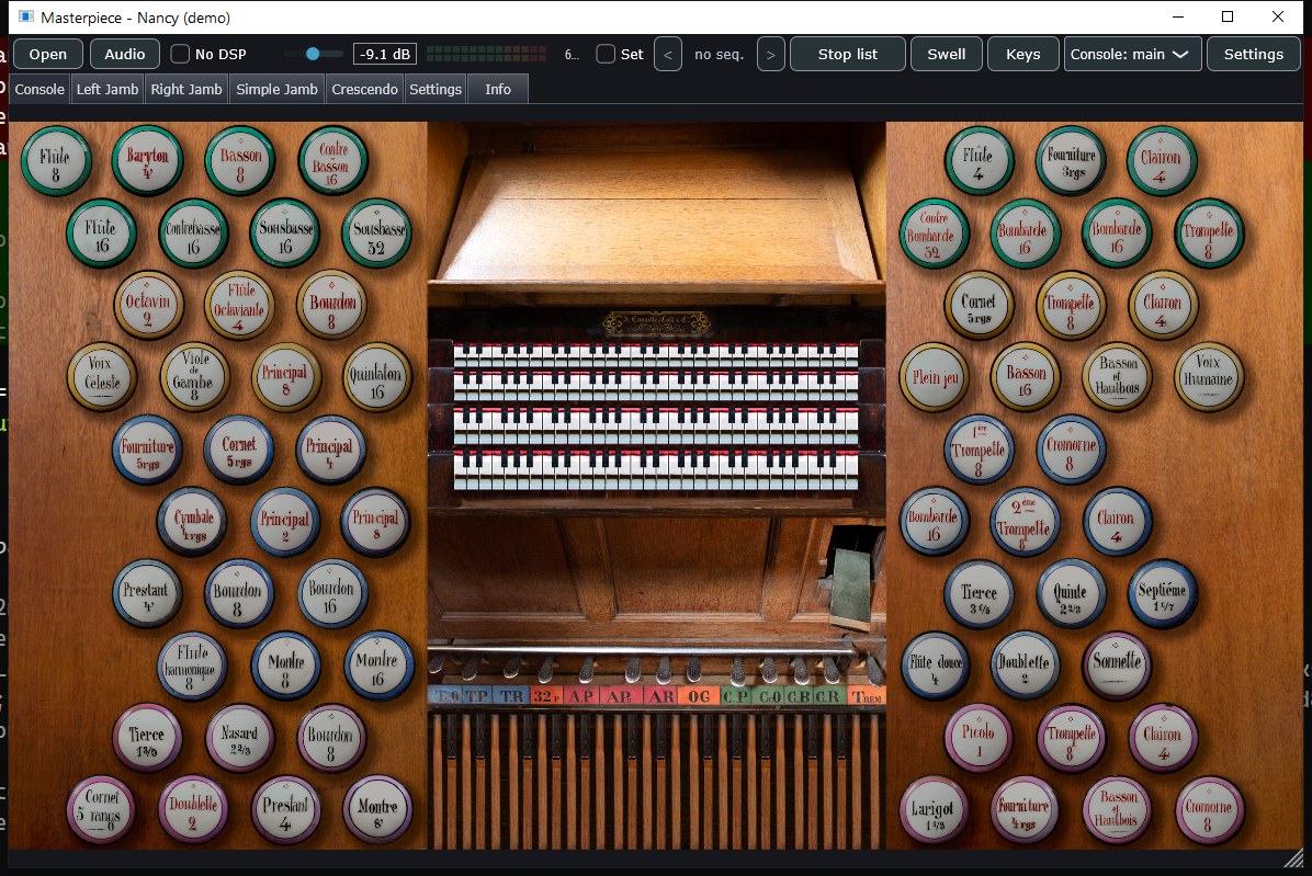 Masterpiece playing the Nancy console
