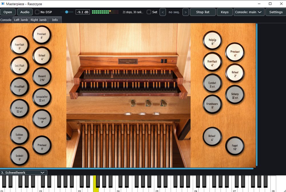 The console, playing