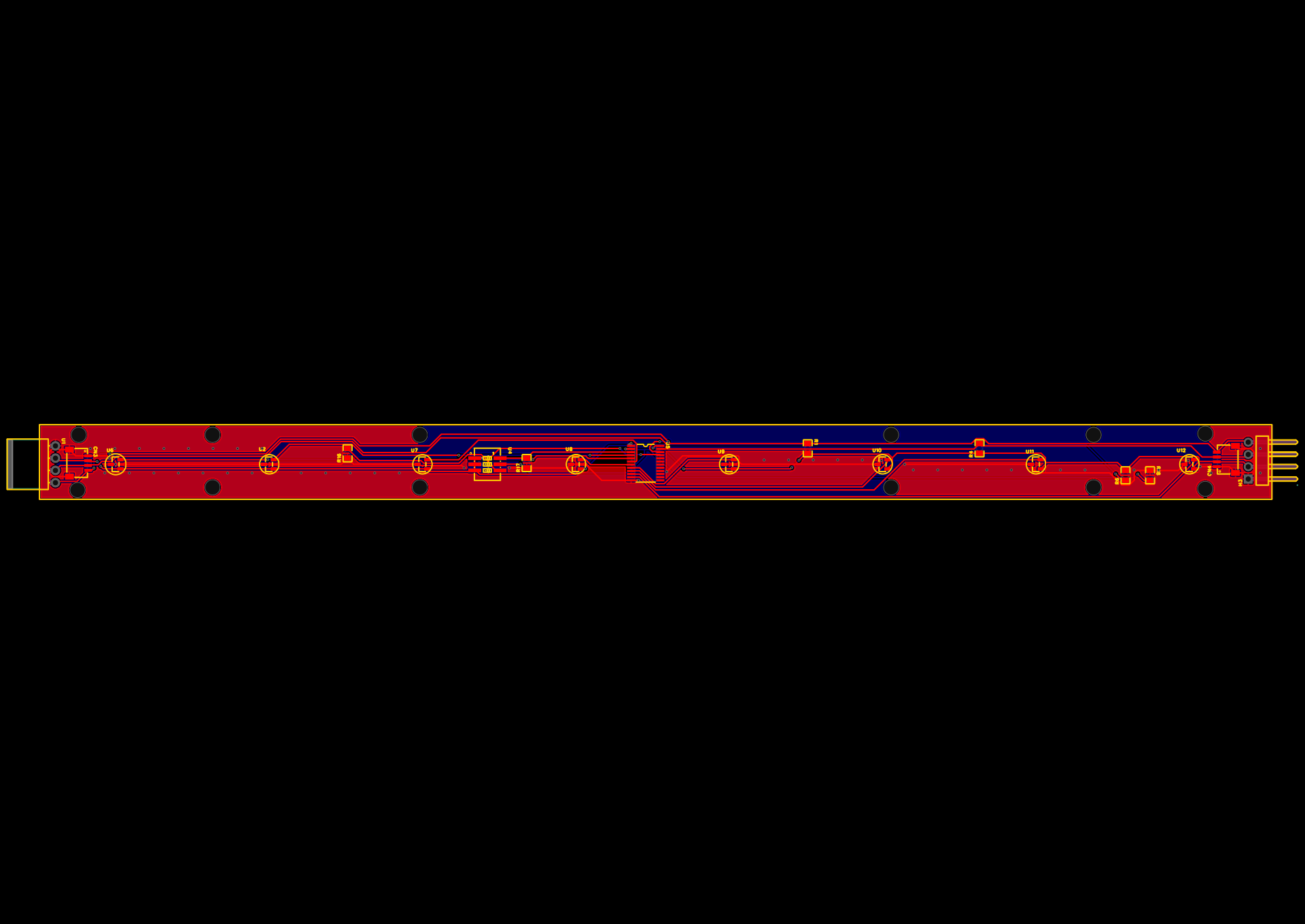 Pedalboard Sensor Array — PCB